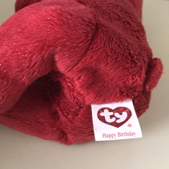 TY Happy Birthday Stuffed Animal Red Teddy Bear Gift Idea for Kids, etc.. - Picture 5 of 6
